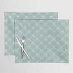 Bows & Ribbons Pattern XXVIII Pastel Mint Green Placemat Gallery Image 1