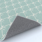 Bows & Ribbons Pattern XXVIII Pastel Mint Green Rug Gallery Image 4