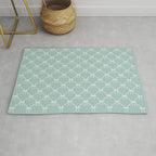 Bows & Ribbons Pattern XXVIII Pastel Mint Green Rug Gallery Image 1