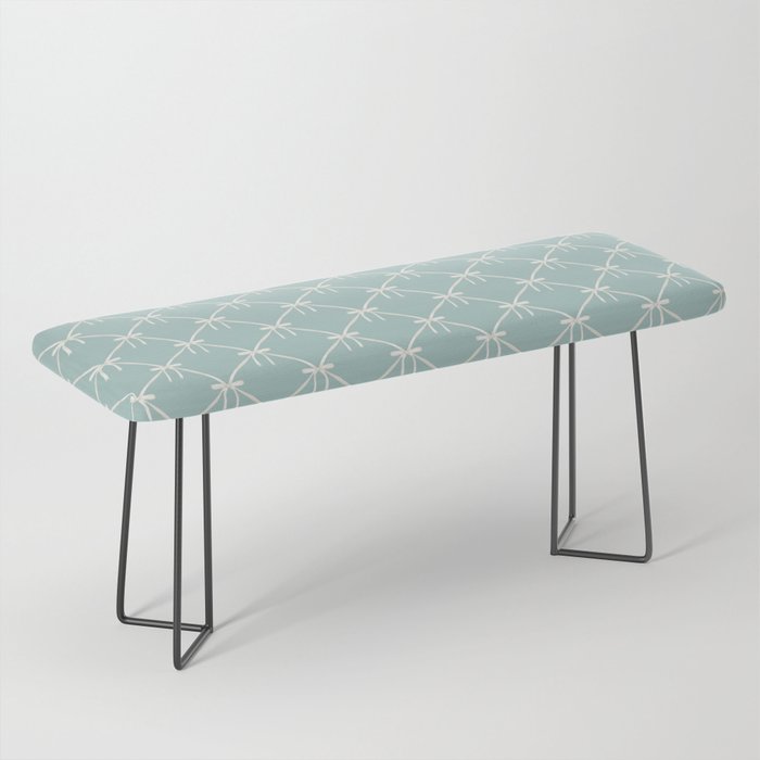 Bows & Ribbons Pattern XXVIII Pastel Mint Green Bench Gallery Image 1