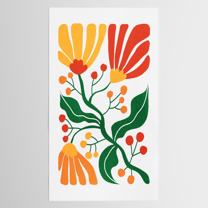 Cinnabar & Supernova: Les Fleurs | Flower Market 03 Tablecloth Gallery Image 2