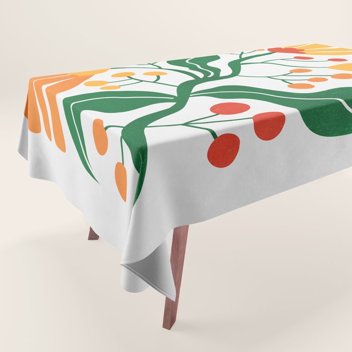 Cinnabar & Supernova: Les Fleurs | Flower Market 03 Tablecloth Gallery Image 1