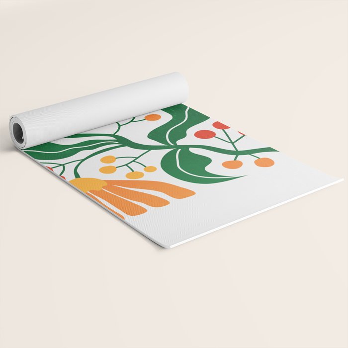 Cinnabar & Supernova: Les Fleurs | Flower Market 03 Yoga Mat Gallery Image 2
