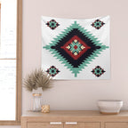 Southwest Santa Fe Geometric Tribal Indian Pattern Wall Tapestry Gallery Image 2