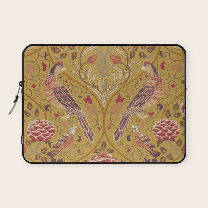 William Morris Seasons by May Melsetter  Saffron Gold Laptop Sleeve Gallery Image 1