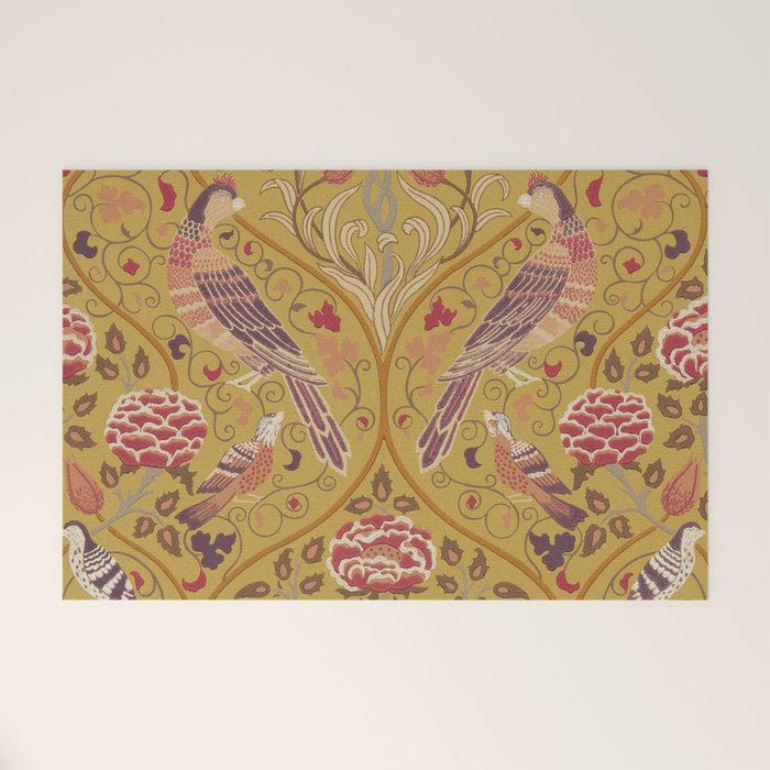 William Morris Seasons by May Melsetter  Saffron Gold Welcome Mat Gallery Image 1