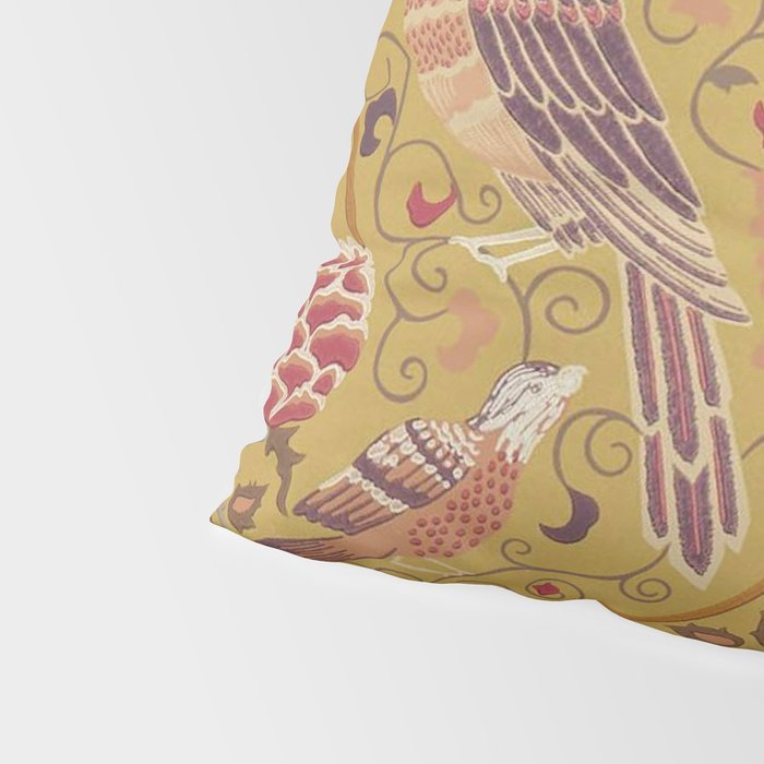 William Morris Seasons by May Melsetter  Saffron Gold Pillow Sham Gallery Image 4