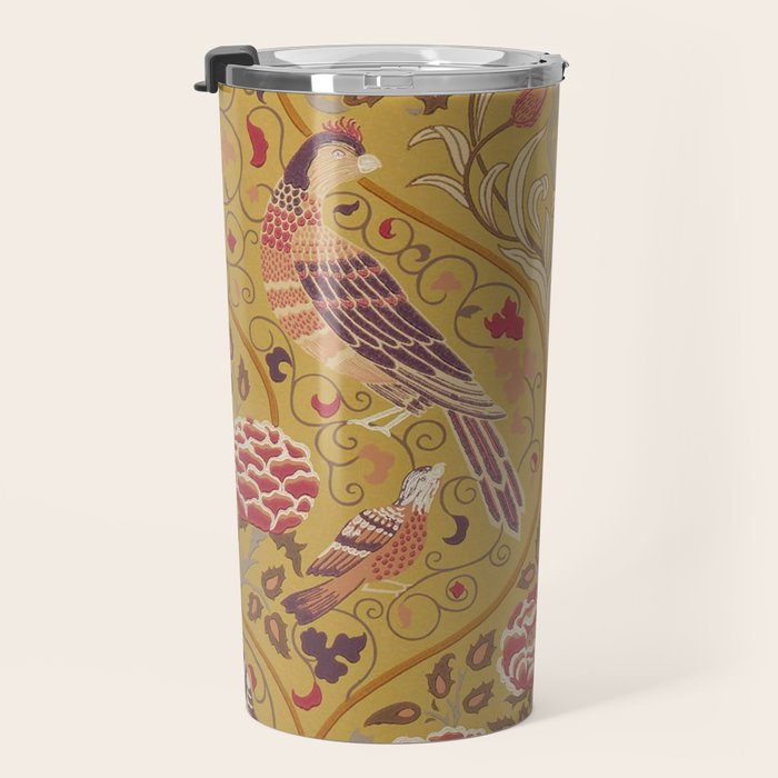 William Morris Seasons by May Melsetter  Saffron Gold Travel Mug Gallery Image 3