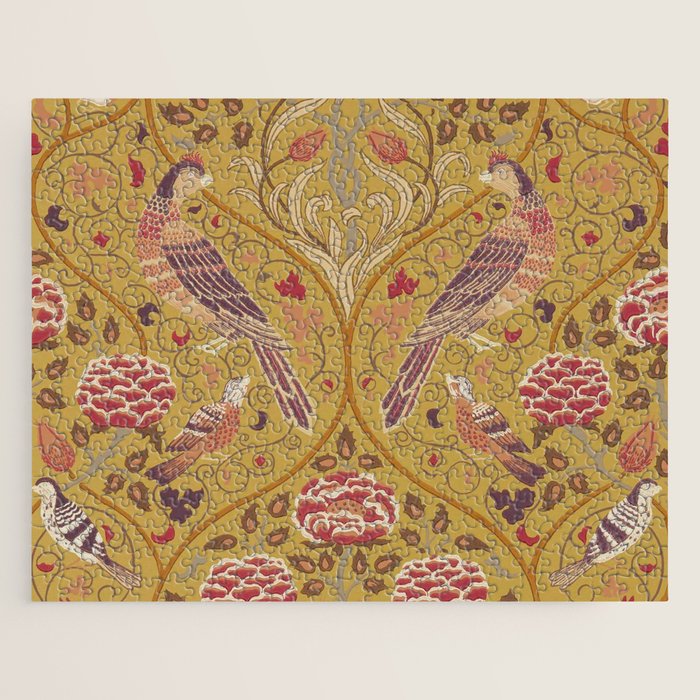 William Morris Seasons by May Melsetter  Saffron Gold Jigsaw Puzzle Gallery Image 1