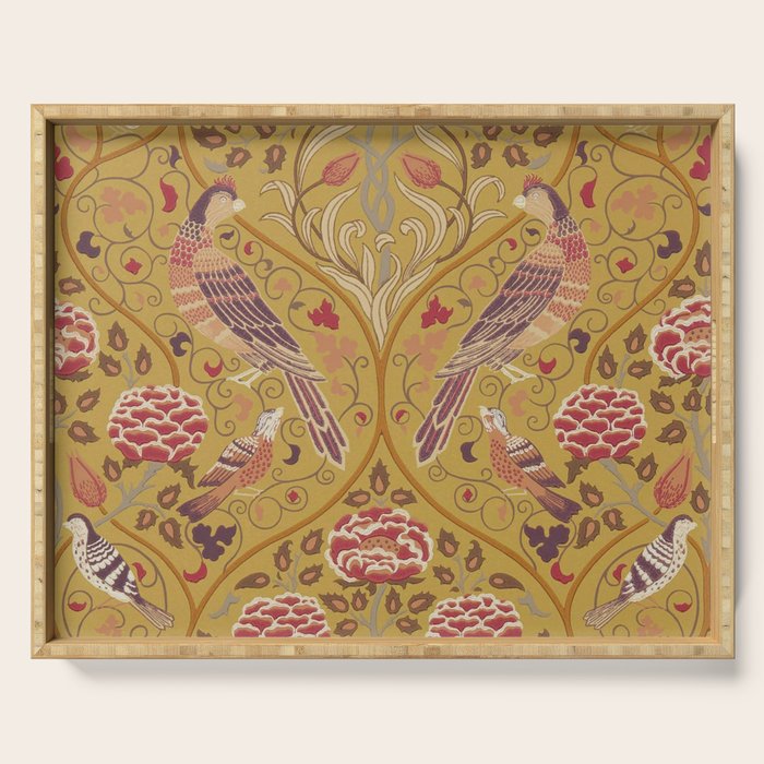 William Morris Seasons by May Melsetter  Saffron Gold Serving Tray Gallery Image 1