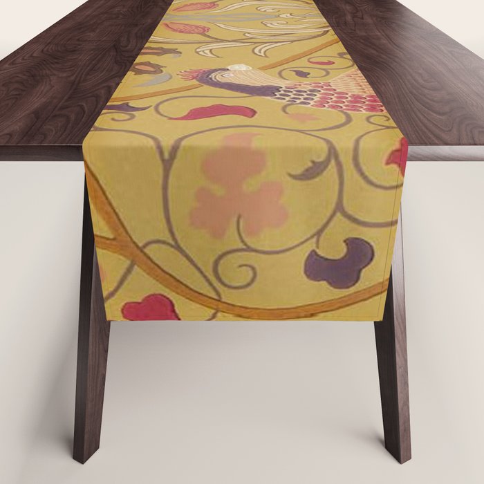 William Morris Seasons by May Melsetter  Saffron Gold Table Runner Gallery Image 1