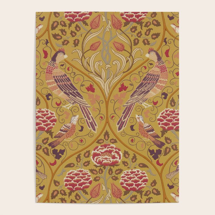 William Morris Seasons by May Melsetter  Saffron Gold Poster Gallery Image 4