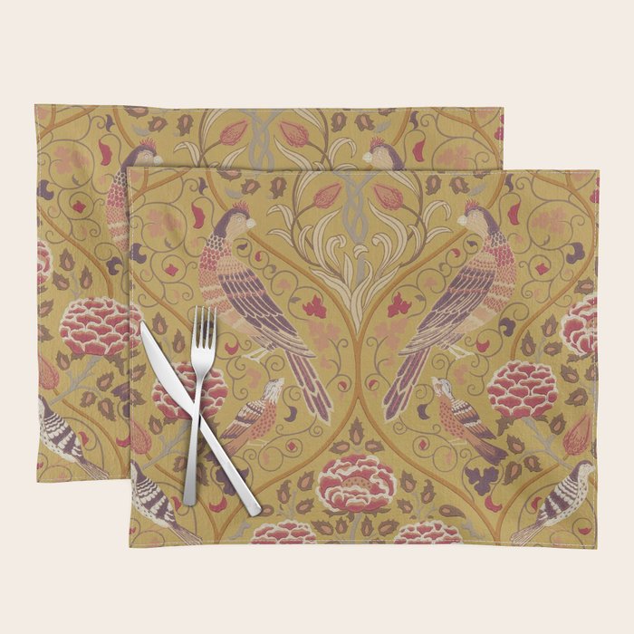 William Morris Seasons by May Melsetter  Saffron Gold Placemat Gallery Image 1