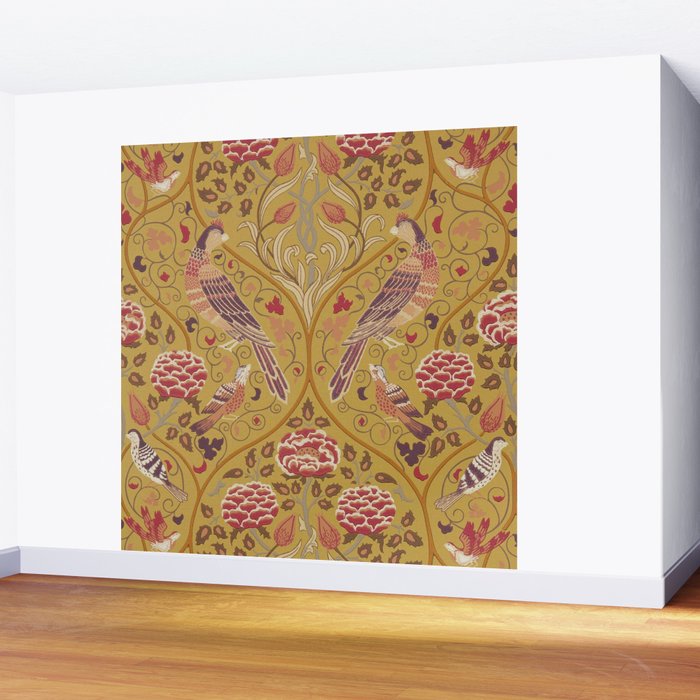 William Morris Seasons by May Melsetter  Saffron Gold Wall Mural Gallery Image 2