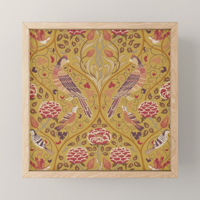 William Morris Seasons by May Melsetter  Saffron Gold Mini Art Print Gallery Image 1
