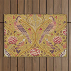 William Morris Seasons by May Melsetter  Saffron Gold Outdoor Rug Gallery Image 1
