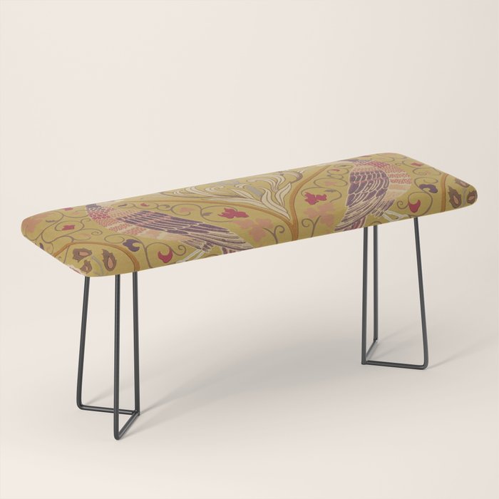 William Morris Seasons by May Melsetter  Saffron Gold Bench Gallery Image 1