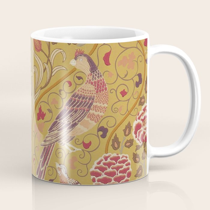 William Morris Seasons by May Melsetter  Saffron Gold Coffee Mug Gallery Image 1