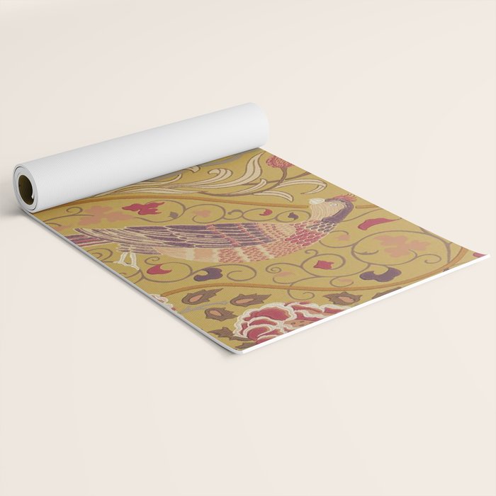William Morris Seasons by May Melsetter  Saffron Gold Yoga Mat Gallery Image 2
