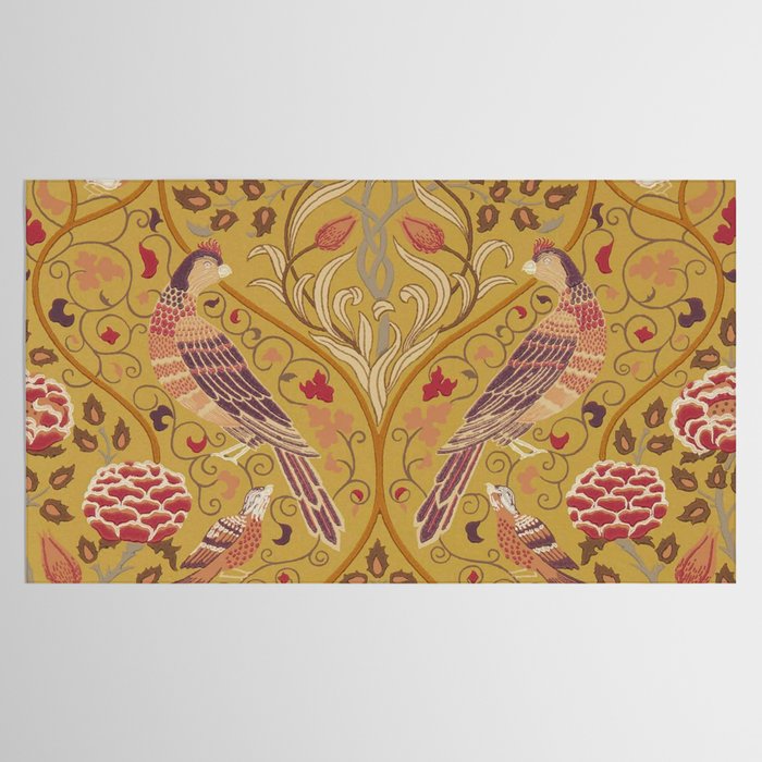 William Morris Seasons by May Melsetter  Saffron Gold Tablecloth Gallery Image 2