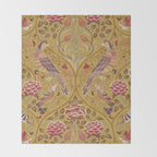 William Morris Seasons by May Melsetter  Saffron Gold Throw Blanket Gallery Image 2