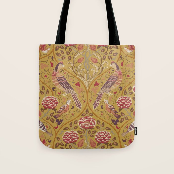 William Morris Seasons by May Melsetter  Saffron Gold Tote Bag Gallery Image 1