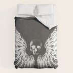 Grey & White Rock Angel Wings Skull Comforter Gallery Image 6