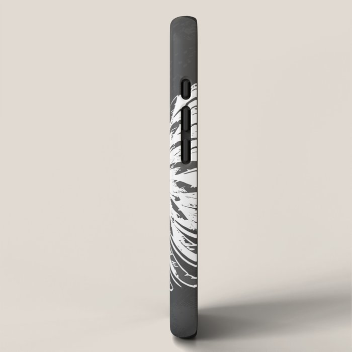 Grey & White Rock Angel Wings Skull iPhone Case Gallery Image 2