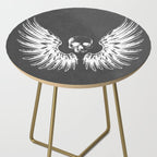 Grey & White Rock Angel Wings Skull Side Table Gallery Image 2