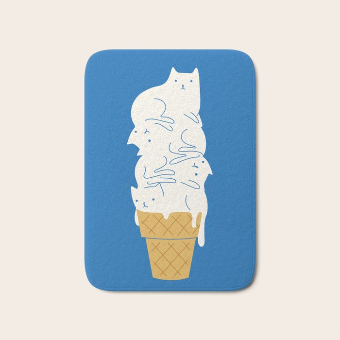 Cats Ice Cream Bath Mat Gallery Image 1