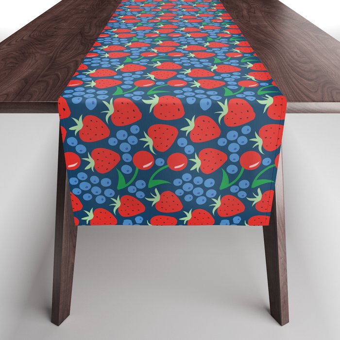 Strawberry pattern Table Runner Gallery Image 1