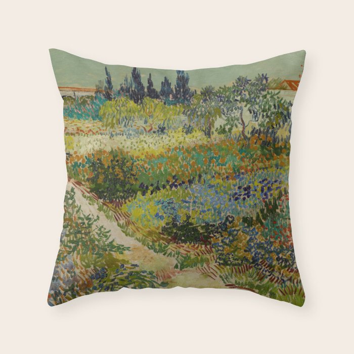Garden at Arles by Vincent Van Gogh Throw Pillow Gallery Image 6