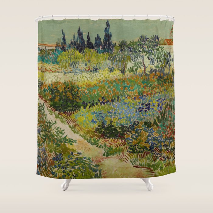 Garden at Arles by Vincent Van Gogh Shower Curtain Gallery Image 1
