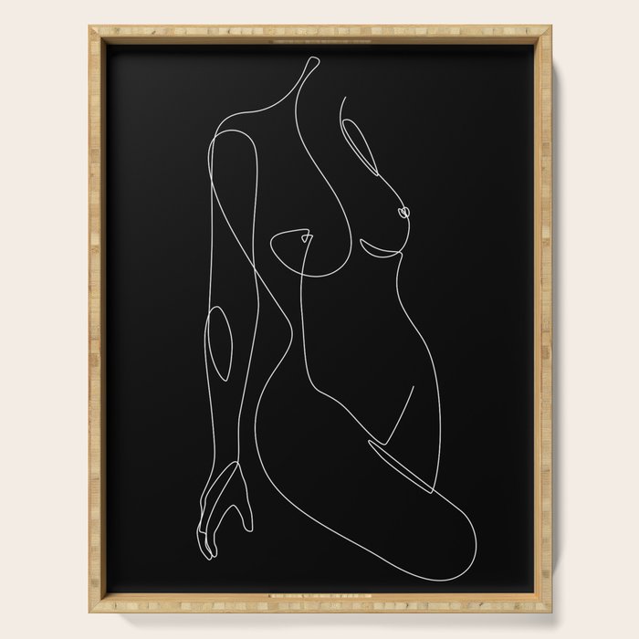 Single Nude Night Serving Tray Gallery Image 1
