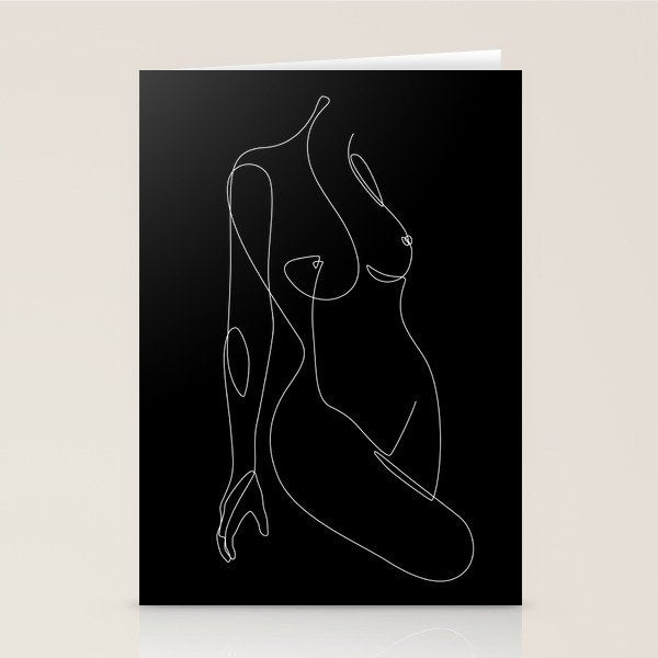 Single Nude Night Stationery Card Gallery Image 2