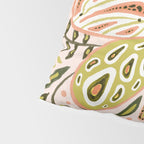 Butterfly Symmetry - Blush & Lime Pillow Sham Gallery Image 4
