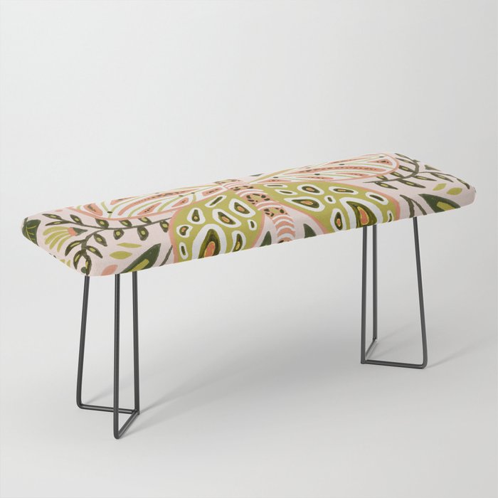 Butterfly Symmetry - Blush & Lime Bench Gallery Image 1