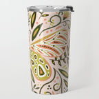 Butterfly Symmetry - Blush & Lime Travel Mug Gallery Image 2