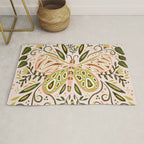 Butterfly Symmetry - Blush & Lime Rug Gallery Image 1