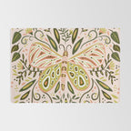 Butterfly Symmetry - Blush & Lime Rug Gallery Image 2
