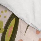 Butterfly Symmetry - Blush & Lime Comforter Gallery Image 4