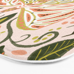 Butterfly Symmetry - Blush & Lime Bath Mat Gallery Image 3