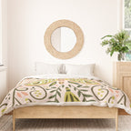Butterfly Symmetry - Blush & Lime Duvet Cover Gallery Image 3