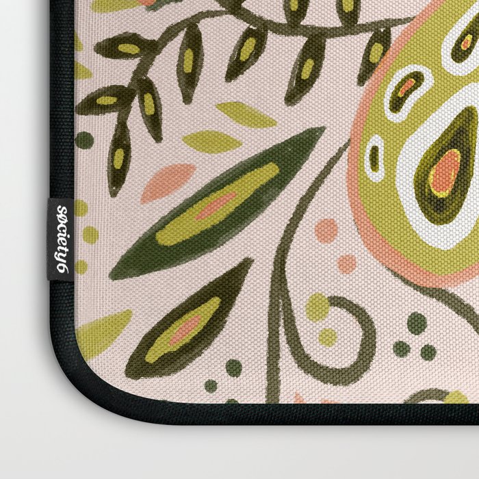 Butterfly Symmetry - Blush & Lime Laptop Sleeve Gallery Image 3