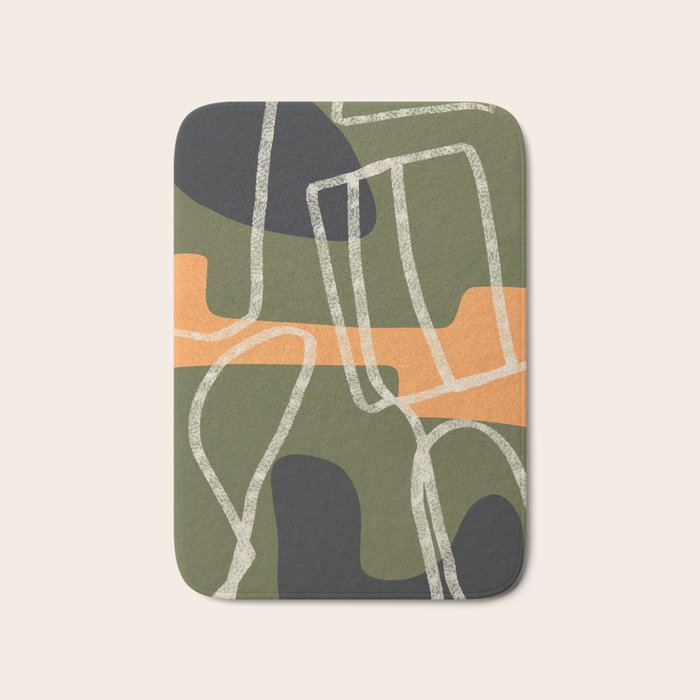 Organic Minimalist Layers 9 Bath Mat Gallery Image 1