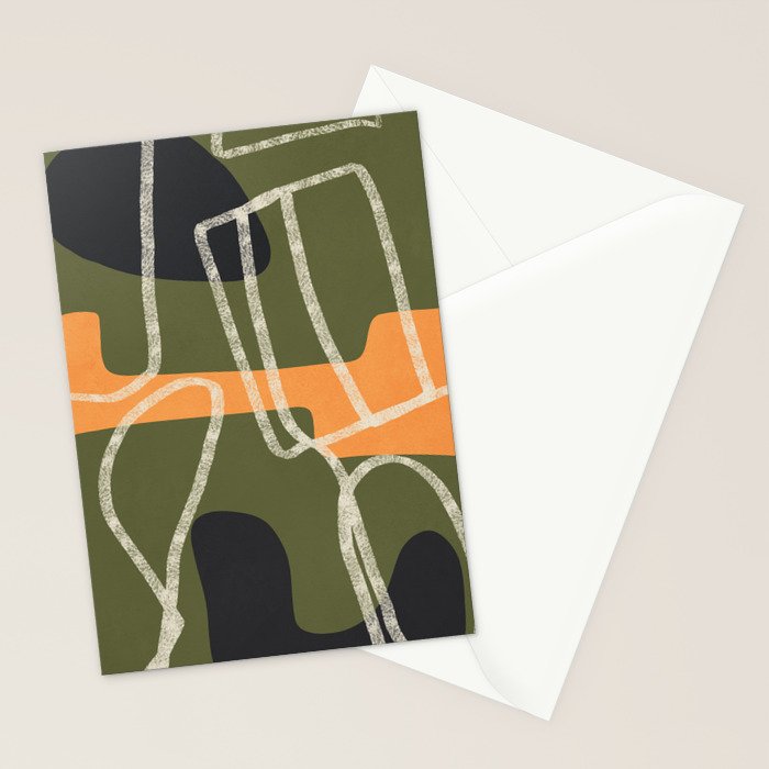Organic Minimalist Layers 9 Stationery Card Gallery Image 2