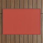 Tomato Red Solid Color Outdoor Rug Gallery Image 1