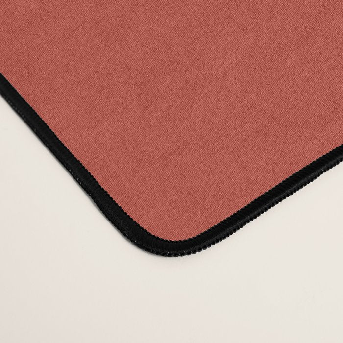 Tomato Red Solid Color Desk Mat Gallery Image 4