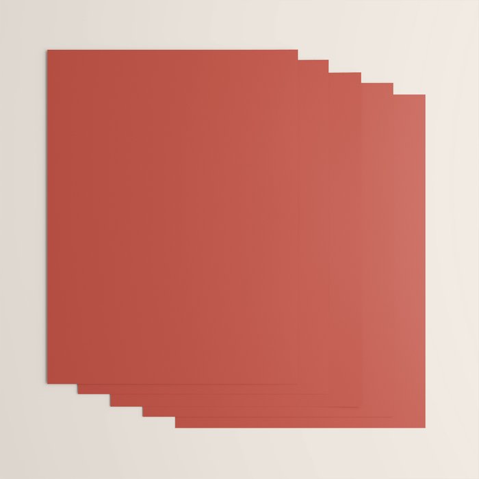 Tomato Red Solid Color Wrapping Paper Gallery Image 3