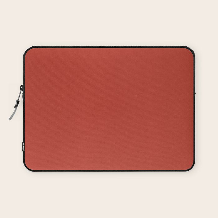 Tomato Red Solid Color Laptop Sleeve Gallery Image 1